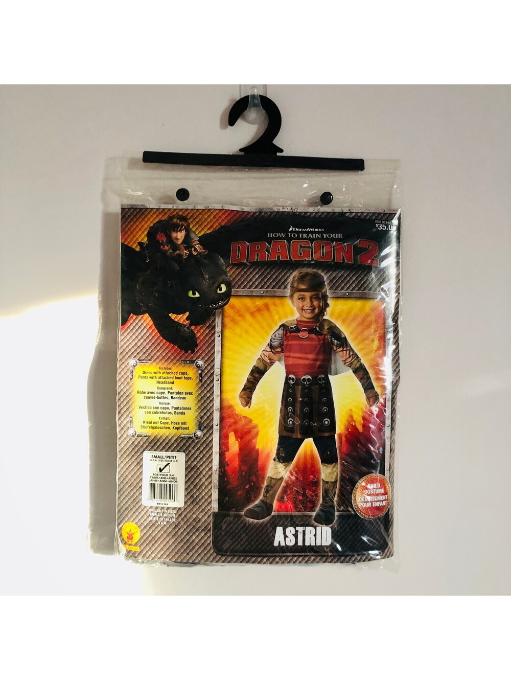 How To Train Your Dragon 2 Astrid Costume Small 3-4 Rubies 610102 NEW Sealed